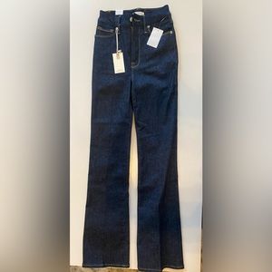 Good American: Dark Wash, High Rise, Wide Leg jeans